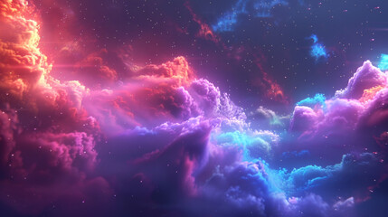 bright galaxy cloud with multicolored hues and twinkling stars, perfect for a cosmic wallpaper