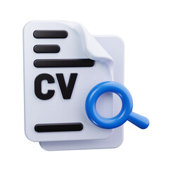 Poster - cv 3d render icon