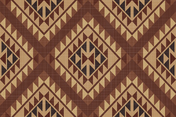 Wall Mural - Navajo tribal vector seamless pattern. Native American ornament. Ethnic South Western decor style. Boho geometric ornament. Vector seamless pattern. Mexican blanket, rug. Woven carpet.