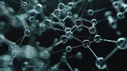 Fototapete - Abstract Molecular Structure intricate Beauty of a Showcasing the interconnectedness of Everything.