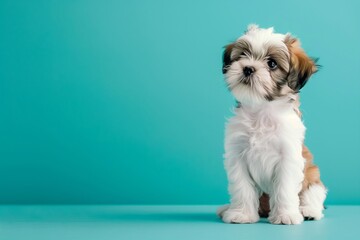 Wall Mural - Shih Tzu dog puppy