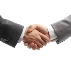 business handshake isolated on white