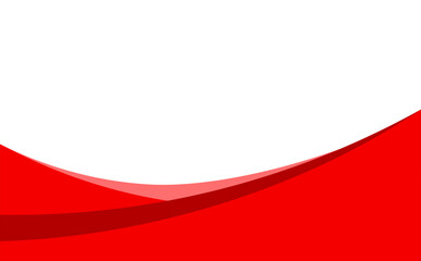 Wall Mural - red wave stripe for banner, wave graphic for corner border, wave curve for bottom poster and card