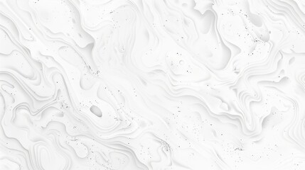 Wall Mural - White Abstract Layered Wavy Minimalist Desktop Seamless Texture. 3D Design Monochrome Poster.