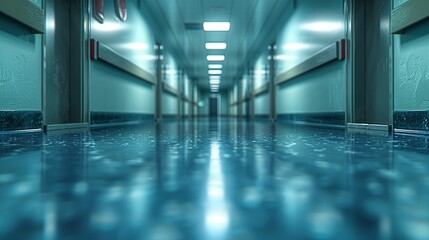 Poster - Empty Hospital Corridor