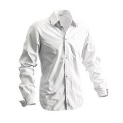 Wall Mural - 3d rendering of white shirt , isolated on transparent background