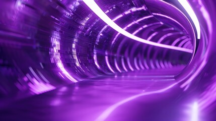 Canvas Print - Purple Neon Tunnel