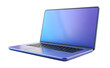 ©  Dreamy Shots - Purple-blue laptop illustration isolated on transparent background - Generative AI