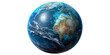 ©  Dreamy Shots - Blue globe illustration isolated on transparent background - Generative AI