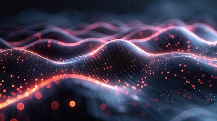 Wall Mural - Abstract Glowing Waves