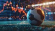 © Berkah - Soccer ball and stock charts - sports betting concept for soccer and futbol use.