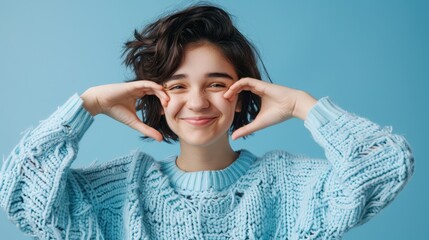 Poster - The cheerful young woman