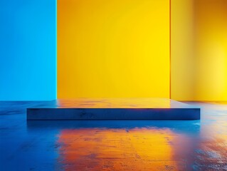 Poster - Vibrant Neon Gradient Backdrop for Dynamic Product Showcasing and Accessory Displays