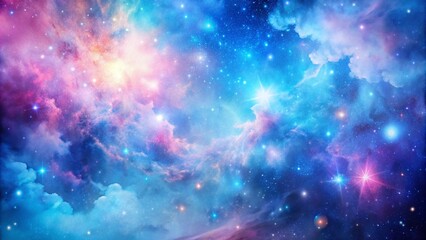 Abstract blue and pink galaxy