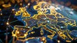 © Sandu - Digital Map of Europe with Glowing Connections
