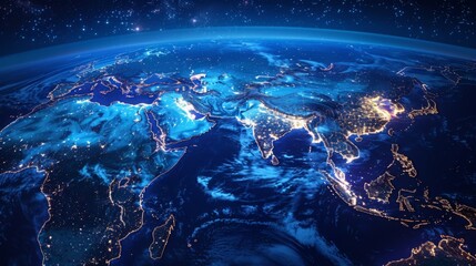 Canvas Print - Earth from Space at Night