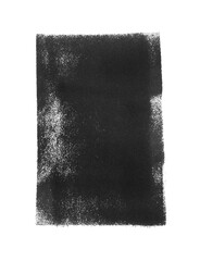 Sticker - Painting with gray ink isolated on white, top view