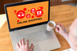 © thodonal - Online shopping concept on a laptop