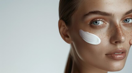 Sticker - The woman with face cream