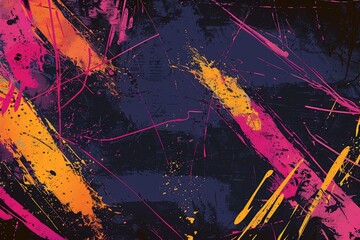 Sticker - Dynamic Abstract Background with Bold Colors and Distressed Texture