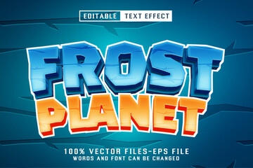Poster - Frost Planet Editable Text Effect