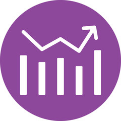 Sticker - Statistics glyph circle icon