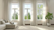 © Mahmud - Curtain windows decorating the interior of a room, featuring a vintage light filter.