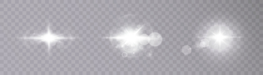 Poster - Light effect of glare and bright glow isolated on transparent background. Adobe Illustrator Artwork