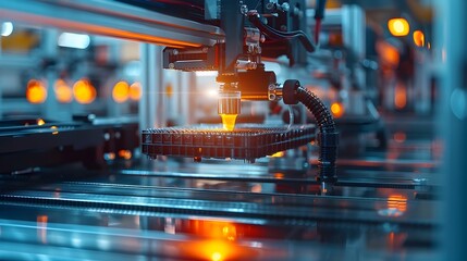 Poster - High tech 3D Printing Facility Producing Complex Industrial Components with Advanced Automation and Innovative Technologies