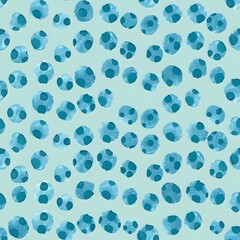 Wall Mural - Abstract Blue Circles Pattern