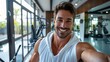 © Studio Nova - The gym selfie of a smiling man