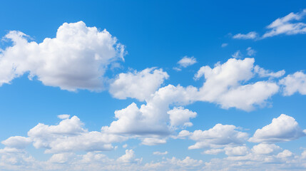 Wall Mural - Bright Blue Sky with White Cumulus Clouds