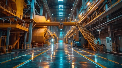 Poster - automated pulp and paper mill with efficient industrial processing systems