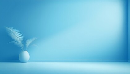 Wall Mural - blur abstract soft blue studio and grunge wall background