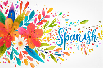 Canvas Print - Spanish Text Illustration - Detailed and Vibrant Typography Art