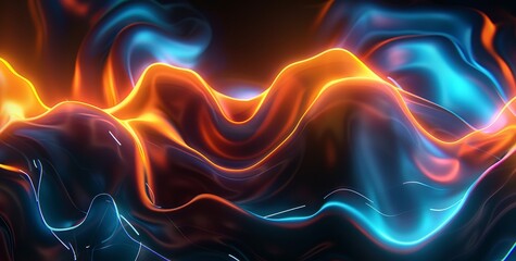Poster - The color gradient background with noise has a retro retro touch to it. Abstract pastel color gradient background texture with holographic blur. Background texture color grainy and grainy. Nostalgia,