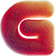 Poster - 3d render of sweet candy covered with sugar made in shape of letter