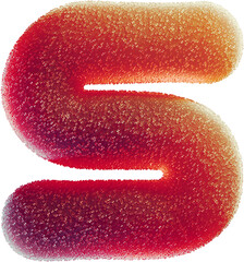 Poster - 3d render of sweet candy covered with sugar made in shape of letter