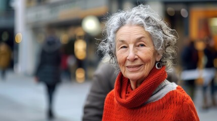 Poster - The elderly woman smiling confidently