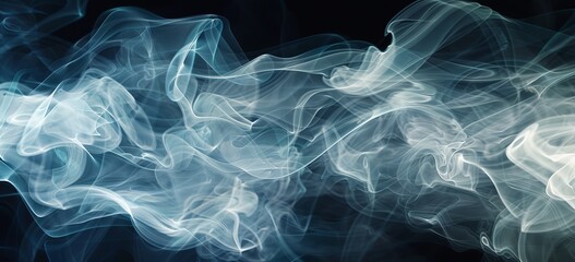 Poster - For header poster banner backdrop design with blue wavy gradient background with grain and noise texture