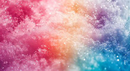Poster - Retro summer noise texture pastel abstract gradient wide banner header with a light pink and blue background