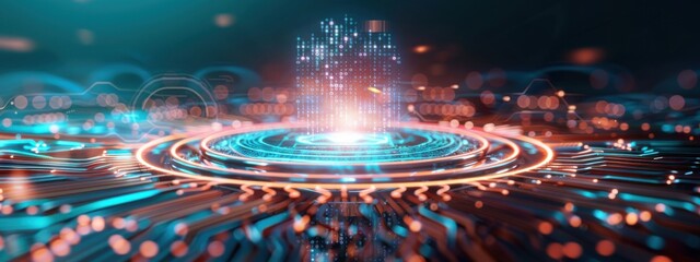 Aufkleber - proxy server, holographic aes encryption, futuristic cybersecurity, dark background