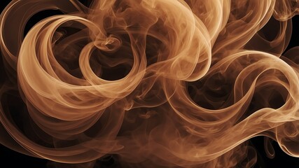 Wall Mural - brown smoke swirls abstract background design