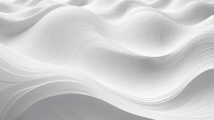 Wall Mural - white waves pattern abstract background design