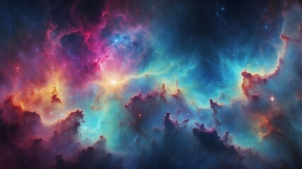 colorful cosmic nebula abstract background design
