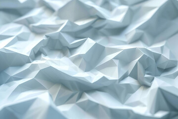Poster - Abstract  low poly background with geometric shapes in soft white tones. Modern digital design with polygonal textures for creative projects.