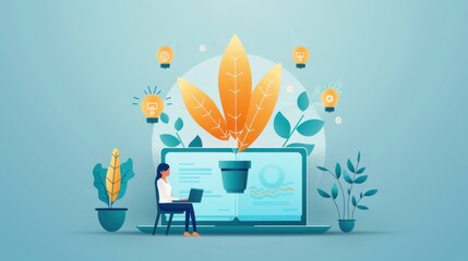 Poster - Venture capital, investors evaluating proposals, flat design illustration