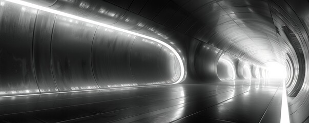 Wall Mural - enigmatic tunnel: surreal perspective with intriguing depth and mysterious atmosphere