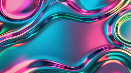 Poster - Vibrant abstract background with fluid, flowing shapes and colorful gradients, blending blues, pinks, and purples for a dynamic, modern aesthetic.