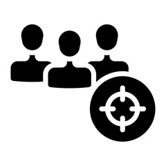 Sticker - people audience target glyph icon